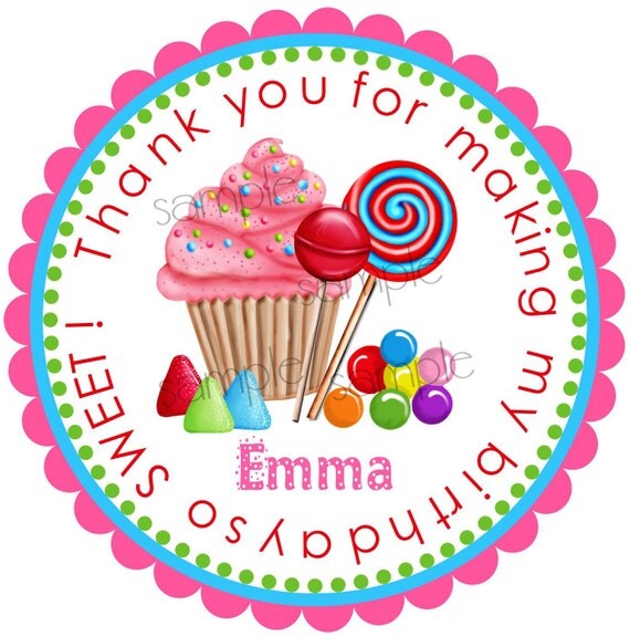 Candyland stickers, Sweet Shop Party, Oh Sweet Candy Land ,Cupcake, Candy, Lollipop, Sweet Tarts, Gumballs,Birthday, Children, Labels,favor Il_570xn