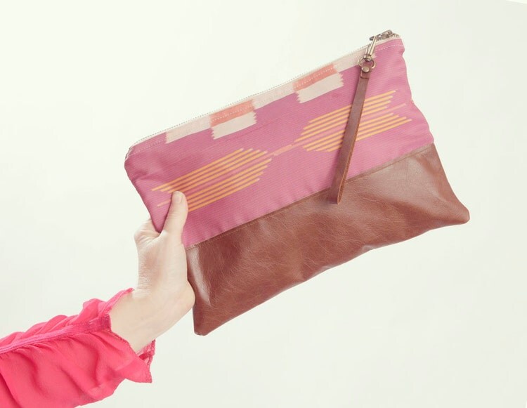 The Belinda Clutch ///// Sale Pastel Clutch. Brown by gracedesign