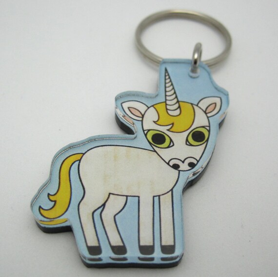 unicorn soft toy keychain