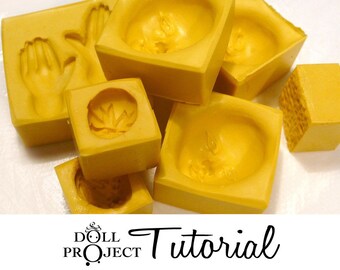 PDF Tutorial Flexible Molds How to Make Your Own Small Silicone Molds for Doll faces Candle Candy Chcocolate Fimo Soap Resin Polymer Clay