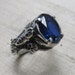 SALE The Bee Ring- Sapphire and Sterling