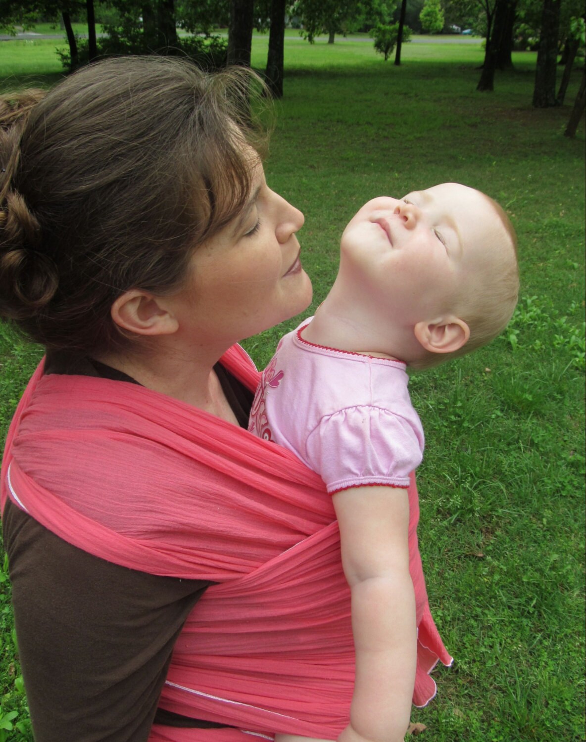 Gauze Baby Wrap Airy Cotton in Luscious Melon 20 choices