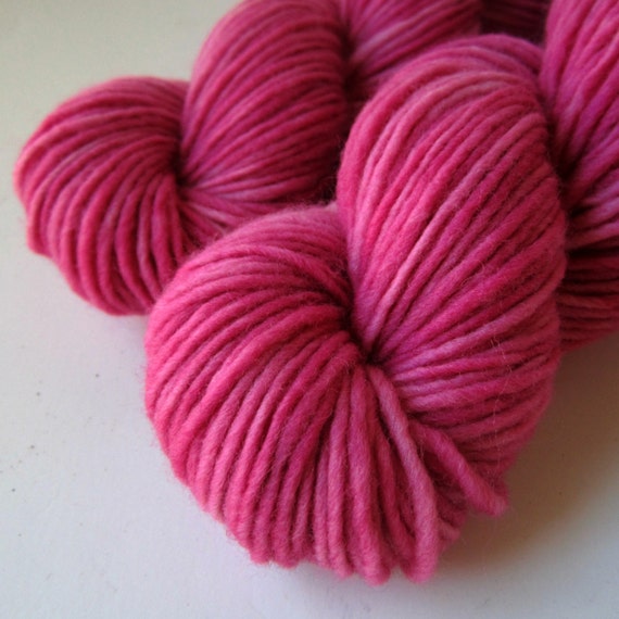 SALE Hand Dyed Yarn Heavy Worsted Weight Single Ply by ontheround