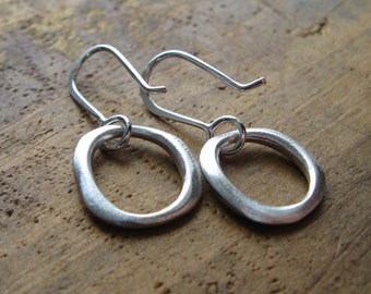 Sterling Silver Organic O Dangle