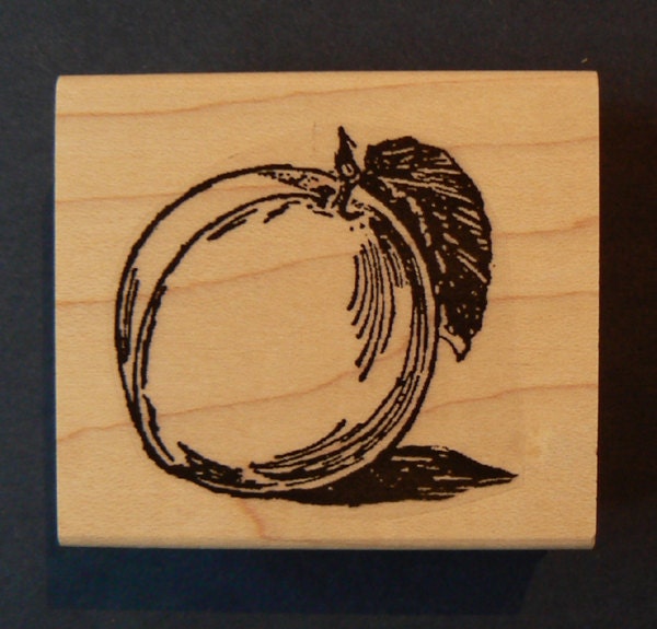 P35 Peach rubber stamp