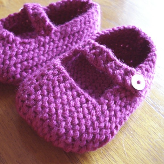 Knitting Pattern for Mary Jane Baby Shoes 6-12 months - PDF from WildKittens ...