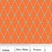Orange Alphabet Soup Argyle - Clearance 1 Yard