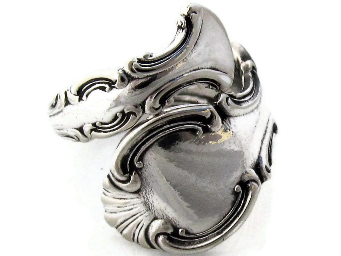 Spoon Ring Troy Demitasse Size 5 to 8 Wrapped