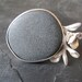 OFELIA // Sterling silver ring with natural beach black stone