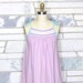 Vintage Summer Dress, Applique, Pale Pink, Tie Straps, Medium, Stripe Detail