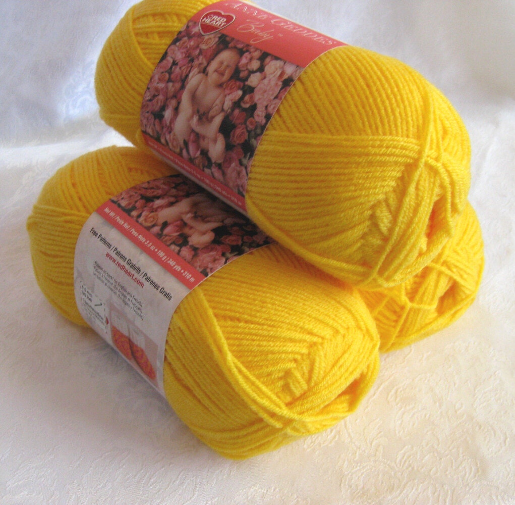 Anne Geddes BUMBLE Yellow baby yarn light worsted by crochetgal