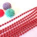 100 Shiny Red Ball Chains Necklaces 2.4mm 24 inches