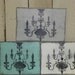 SHABBY Paris CHIC CHANDELIER wall plaque / wood wall chandelier plaque / shabby chandelier