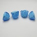 BLUEBELLS, Artisan Lampwork Glass Flower Beads, Blue Poppies, handmade supplies for your jewelry designs