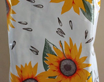 Oil Cloth Apron Body Full Laminate Children Kids Yellow Sunflower