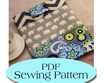 Macbook 13 Sleeve ,Padded Macbook Sleeve , Macbook Case Pattern, Macbook Cover PDF Sewing Pattern Ebook Sewing Tutorial, Digital Download