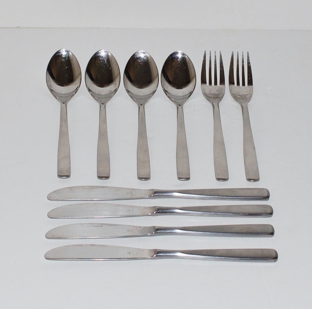 WMF Cromargan Nortica Flatware Set of 10 circa 1980s