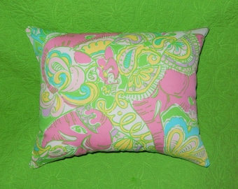 New Pillow made with Lilly Pulitzer Chin Chin fabric