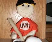 Custom made Baseball boy cloth doll giants Cubs Sox Cardinals