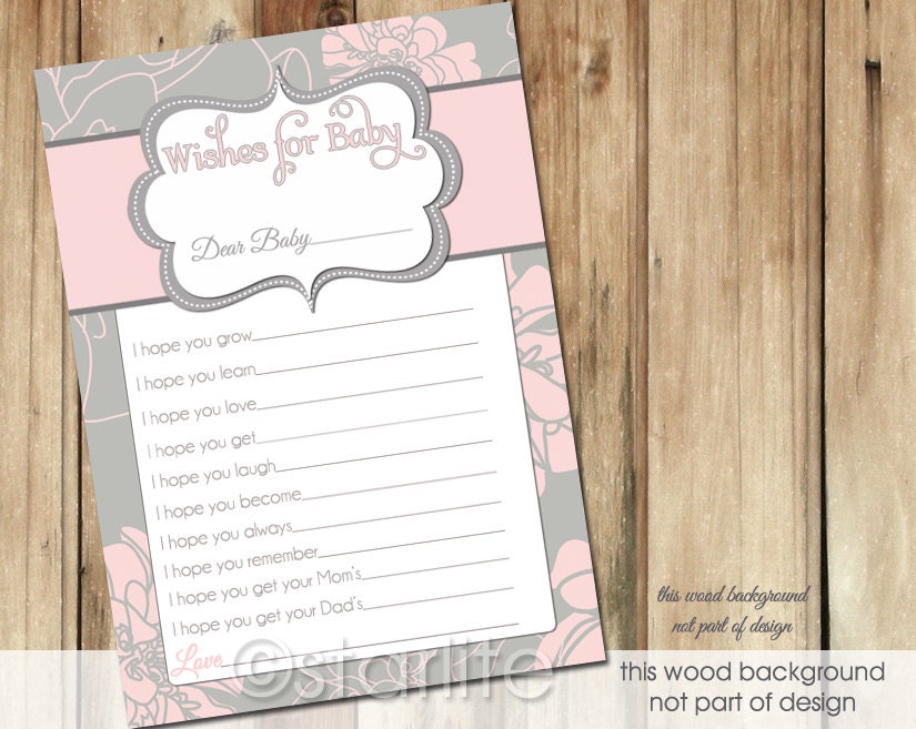 Well Wishes Card Baby Shower Wishes for Baby Card