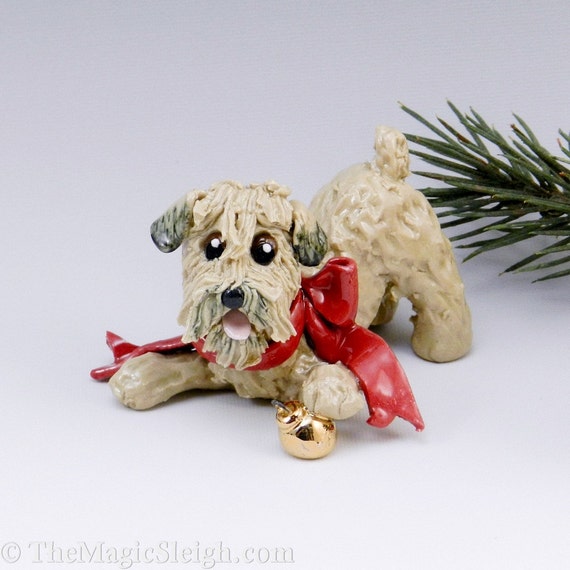 soft coated wheaten terrier garden statue