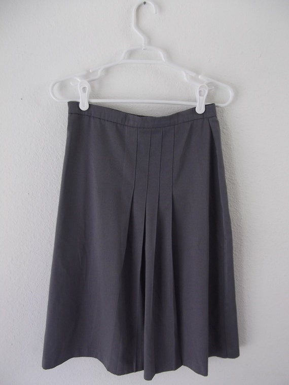40s style skirt 70s does 40s skirt Gray by ResurrectingVintage