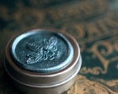 GreenWitch Solid Natural Perfume in a Round Tin - Devoted to Tethys the Greek aquatic sea goddess - Aqua marine bee wax seal GreenWitch Solid Natural Perfume in a Round Tin - Devoted to Tethys the Greek aquatic sea goddess - Aqua marine bee wax seal