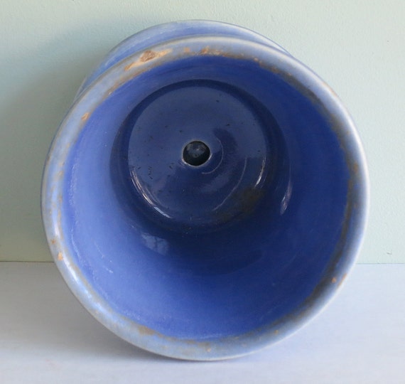 1940s Shawnee Pottery Cornflower Blue Flower Pot with an