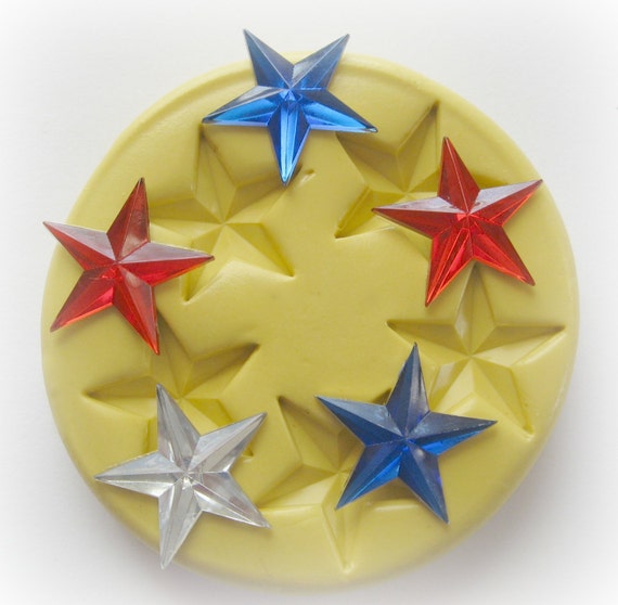 Silicone Star Mold Fondant Star Mold Resin Moulds 4th of July