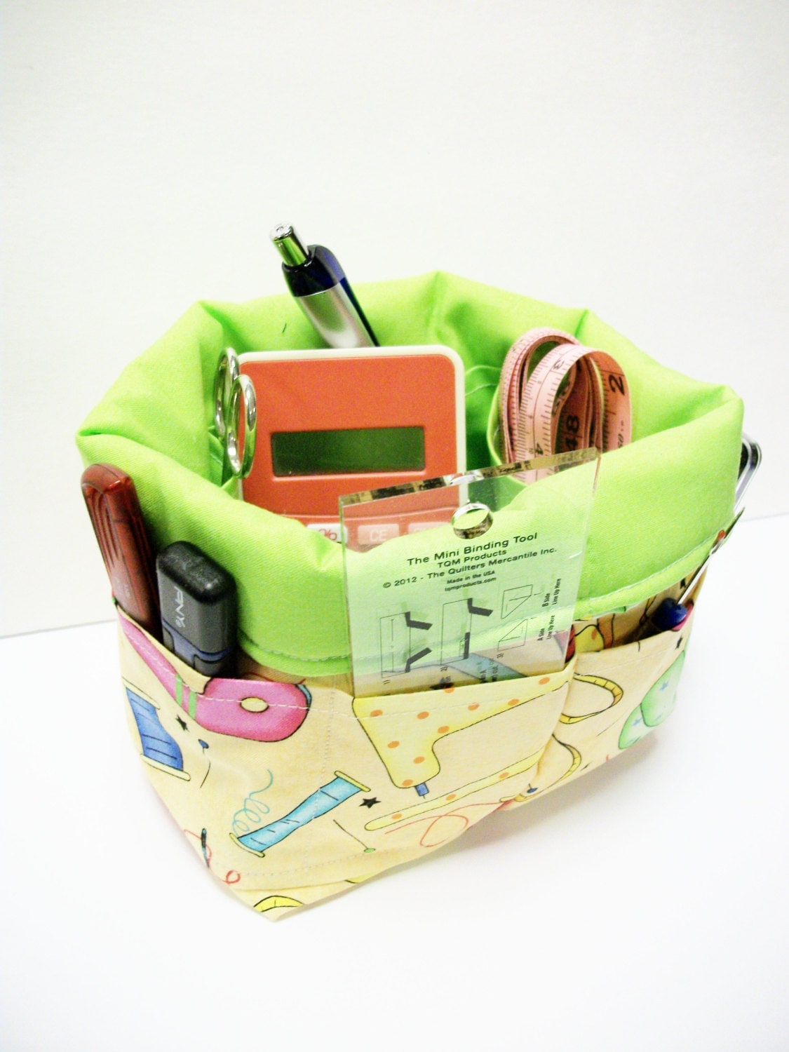 Mini Organizer Basket with 12 Pockets pdf Sewing Pattern