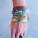 Boho Bangle Bracelet Set - Bohemian Floral Recycled Tin Bracelets - Views from a Tin Collection