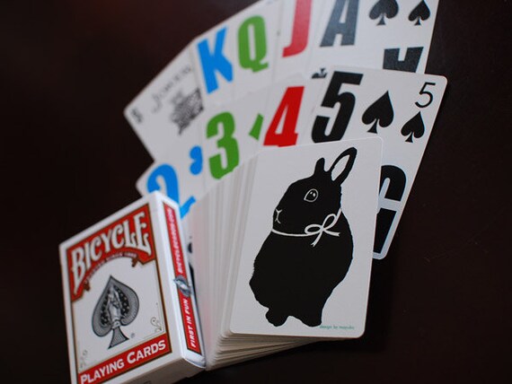 bunny playing cards