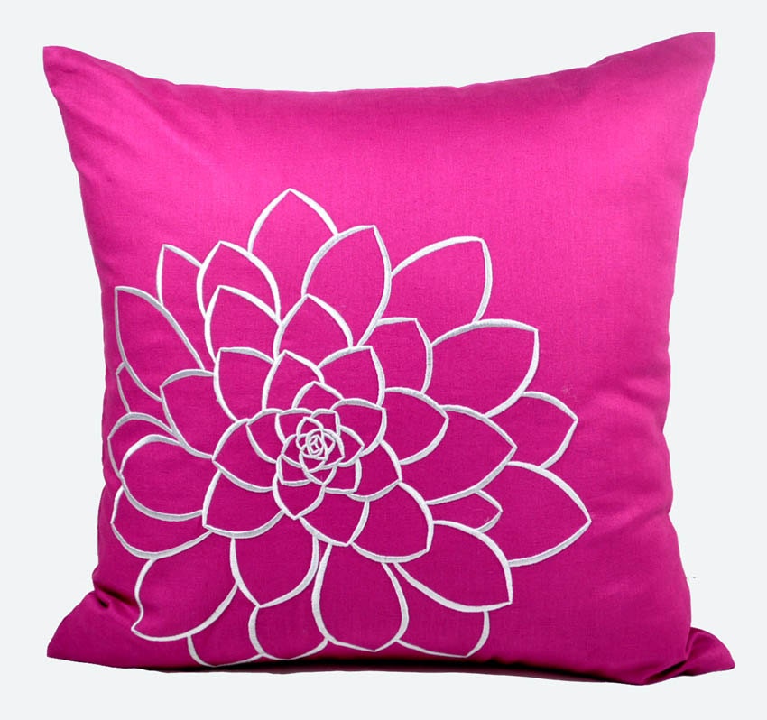 Purple Throw Pillow Cover Dark Purple Linen Silver by KainKain