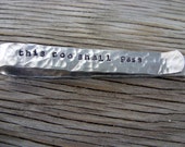 Hand stamped book mark 3/8 inch copper or aluminum with your choice of words-symbols great personalized gift