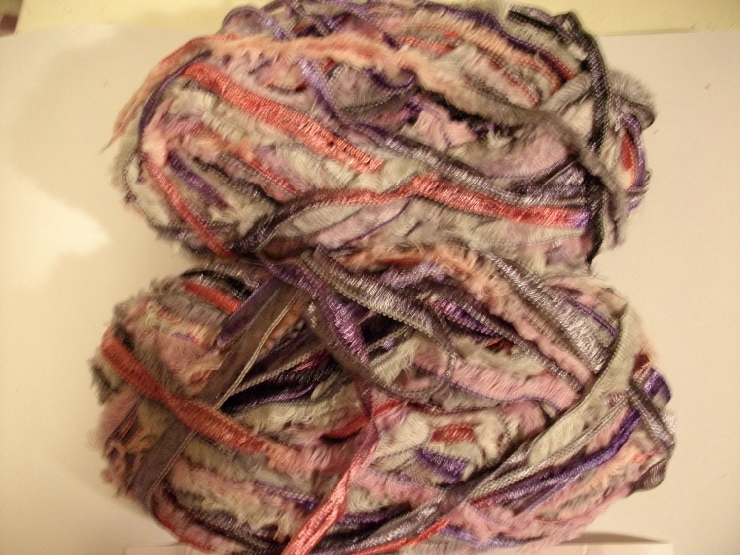 Gala yarns mixed fiber ribbon yarn multicolor