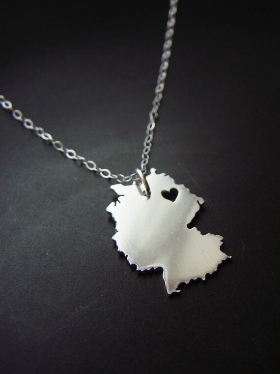 Sterling Silver Germany Pendant Necklace by SproutsAndRoots