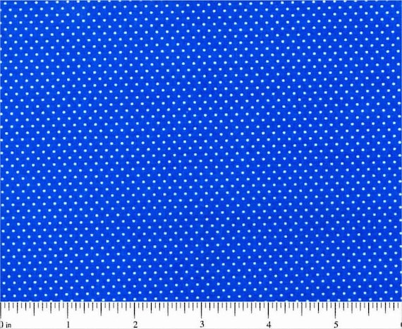 ROYAL Blue Mini Dot Pin Dot Polka Dots Cotton FABRIC 1 Yard