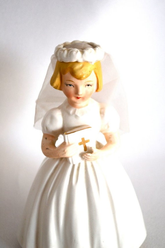 Vintage First Holy Communion or Confirmation Doll with Real Veil