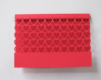 Valentines Day Card Die cut Blank inside