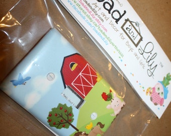 Farm Animal Kids Bedroom Baby Nursery Single Light Switch Cover LS0020
