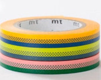 mt Washi Masking Tape - Stripes & Dots - Slim - Deco Set 3 - B