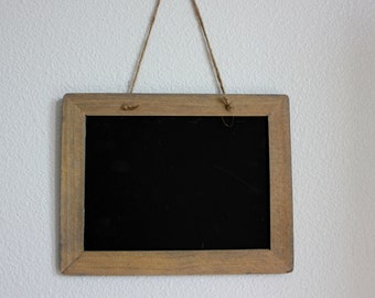 Rustic Hanging Chalkboard with Twine Hanger - 4 x 6 - Chalkboard - Wedding Decor - Chalkboard Sign