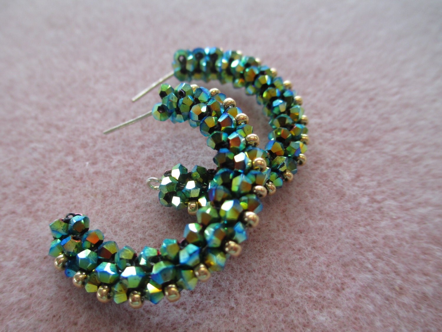 Lovely Laurie Hoop Earrings PDF Bead Weaving Pattern Tutorial