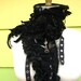 Rugged distressed cashmere SCARF/ SHAWL/Wrap with a lot of textures. Goth Lolita.