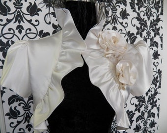 Silk Satin Wedding Bolero Jacket Bridesmaid Coverup