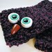 Black and Purple Baltimore Ravens Scarf with Vintage Macrame Attachments