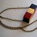 Painted Wooden Block Bar Necklace