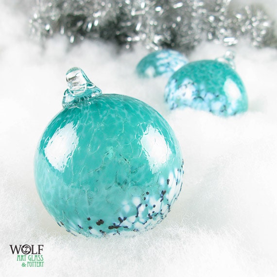 blown glass christmas ornament suncatcher deep teal blue green blown glass christmas ornament suncatcher deep teal blue green