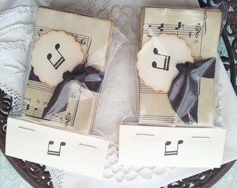Coffee Stained Sheet Music Tags Set of 100