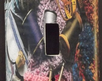 Knitting Switchplate Cover - Free Shipping - 1013HB